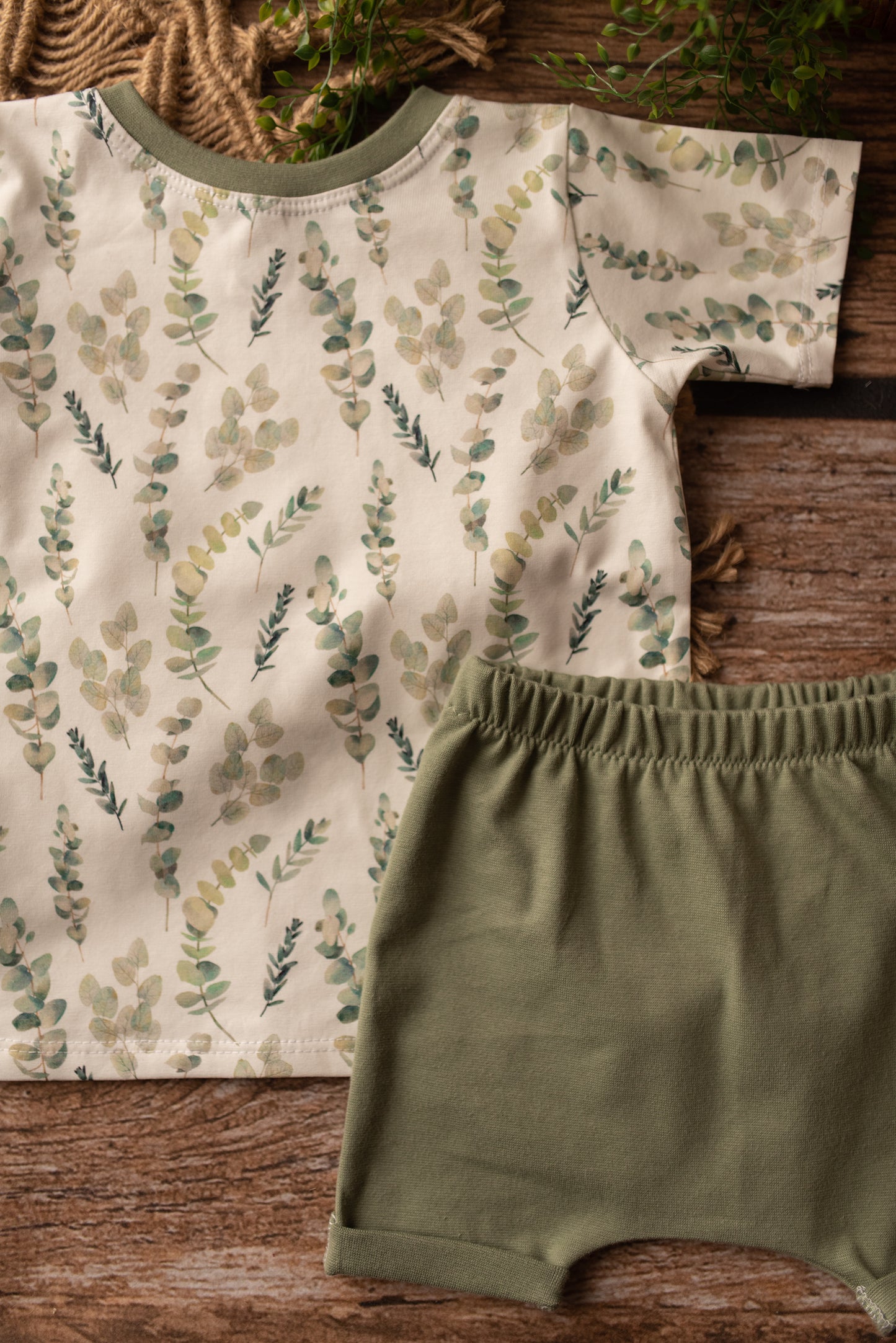 Soft Green Knit Harem Shorts