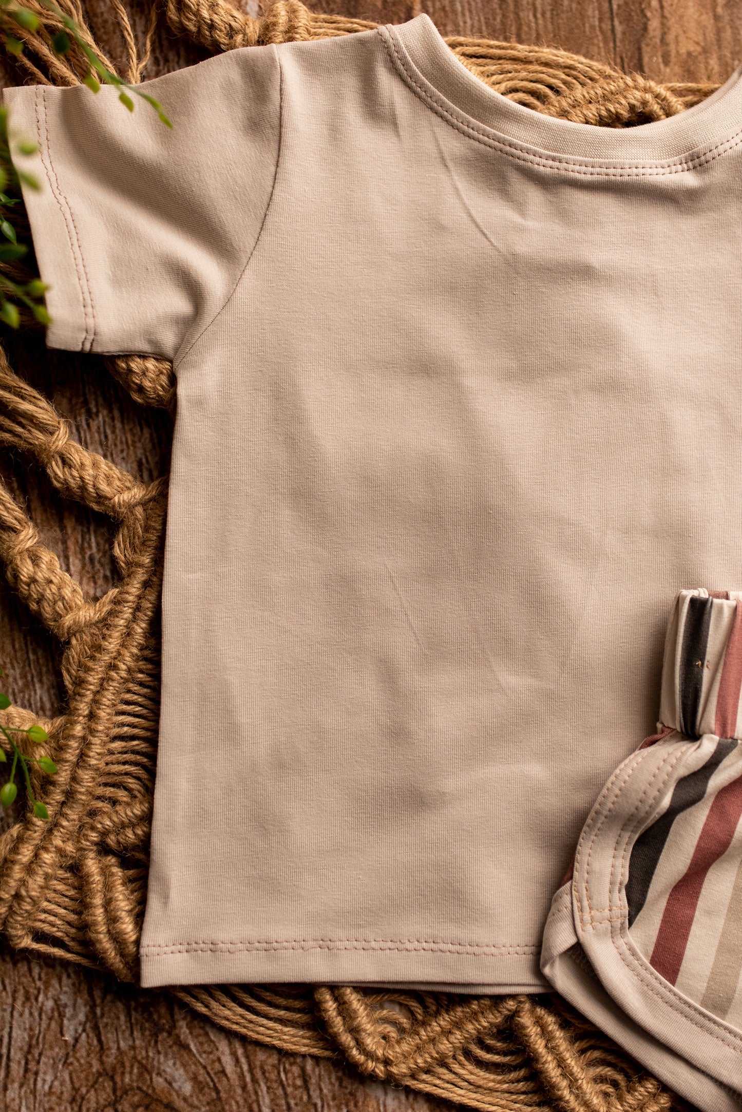 *READY TO SHIP* Choc-Ice Organic Jersey T-Shirt & Retro Shorts Set