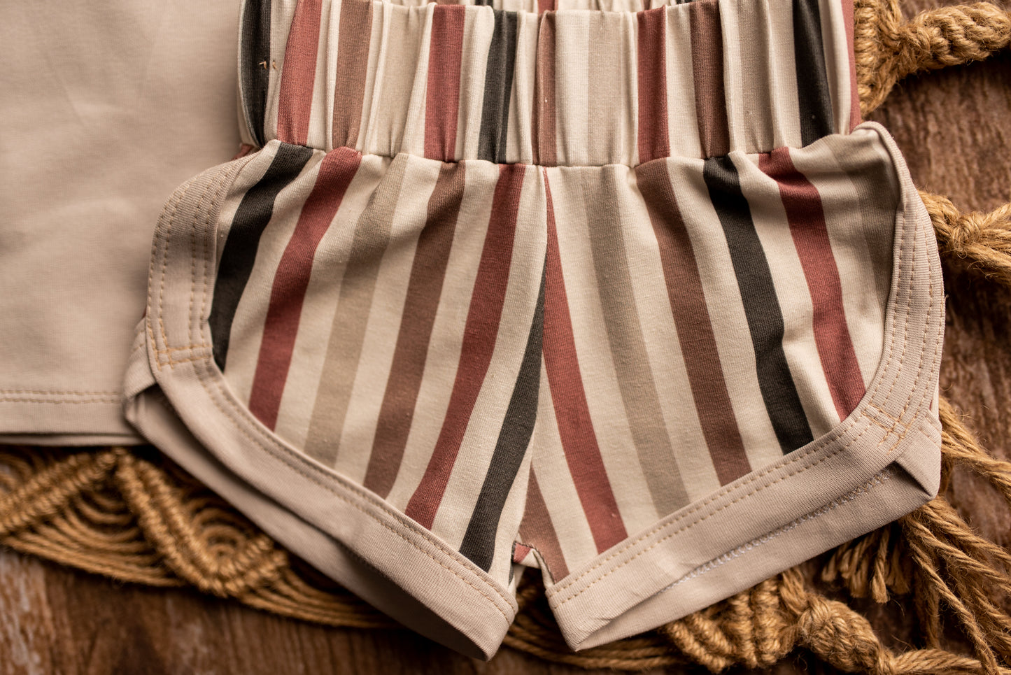 *READY TO SHIP* Choc-Ice Organic Jersey T-Shirt & Retro Shorts Set