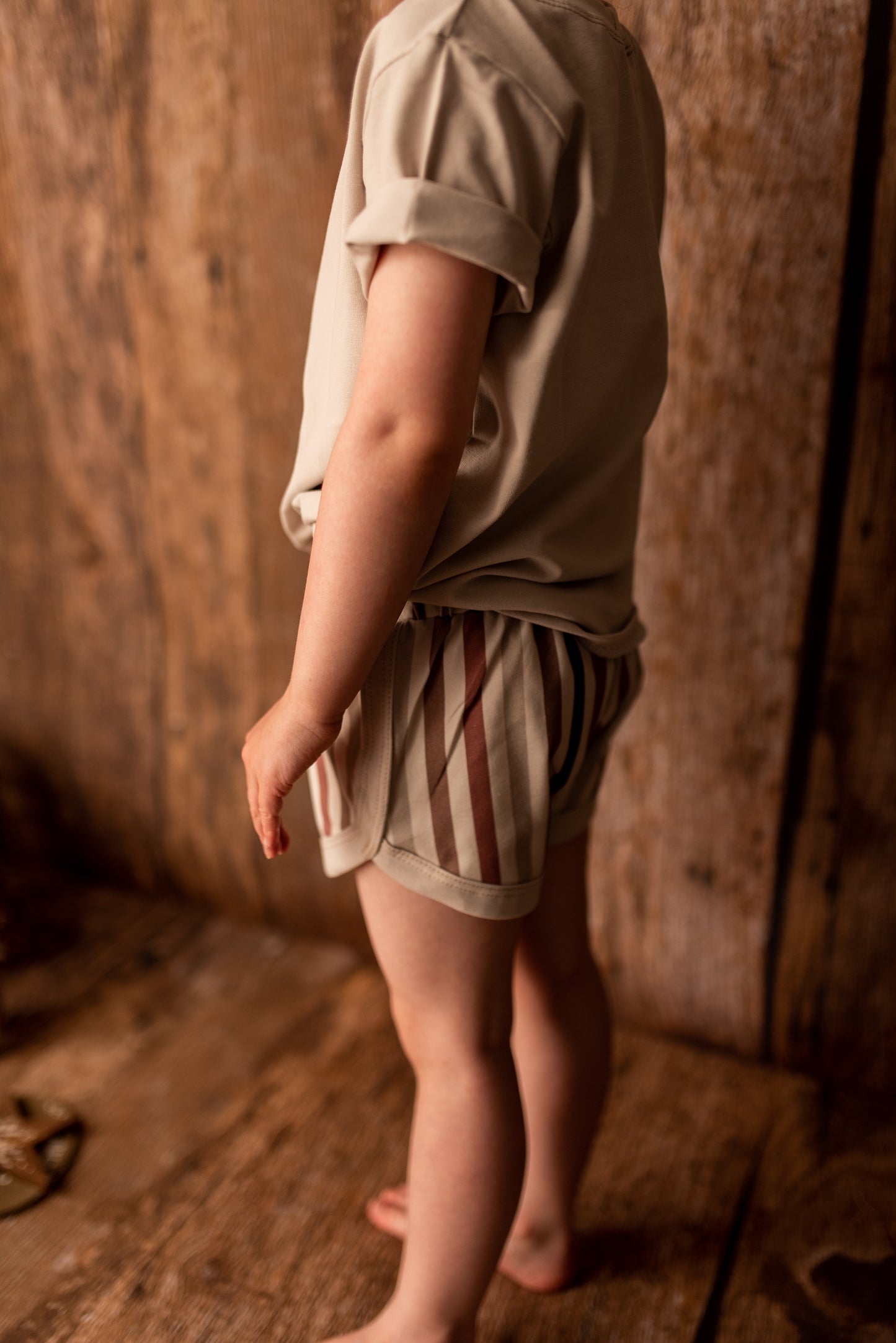 *READY TO SHIP* Choc-Ice Organic Jersey T-Shirt & Retro Shorts Set