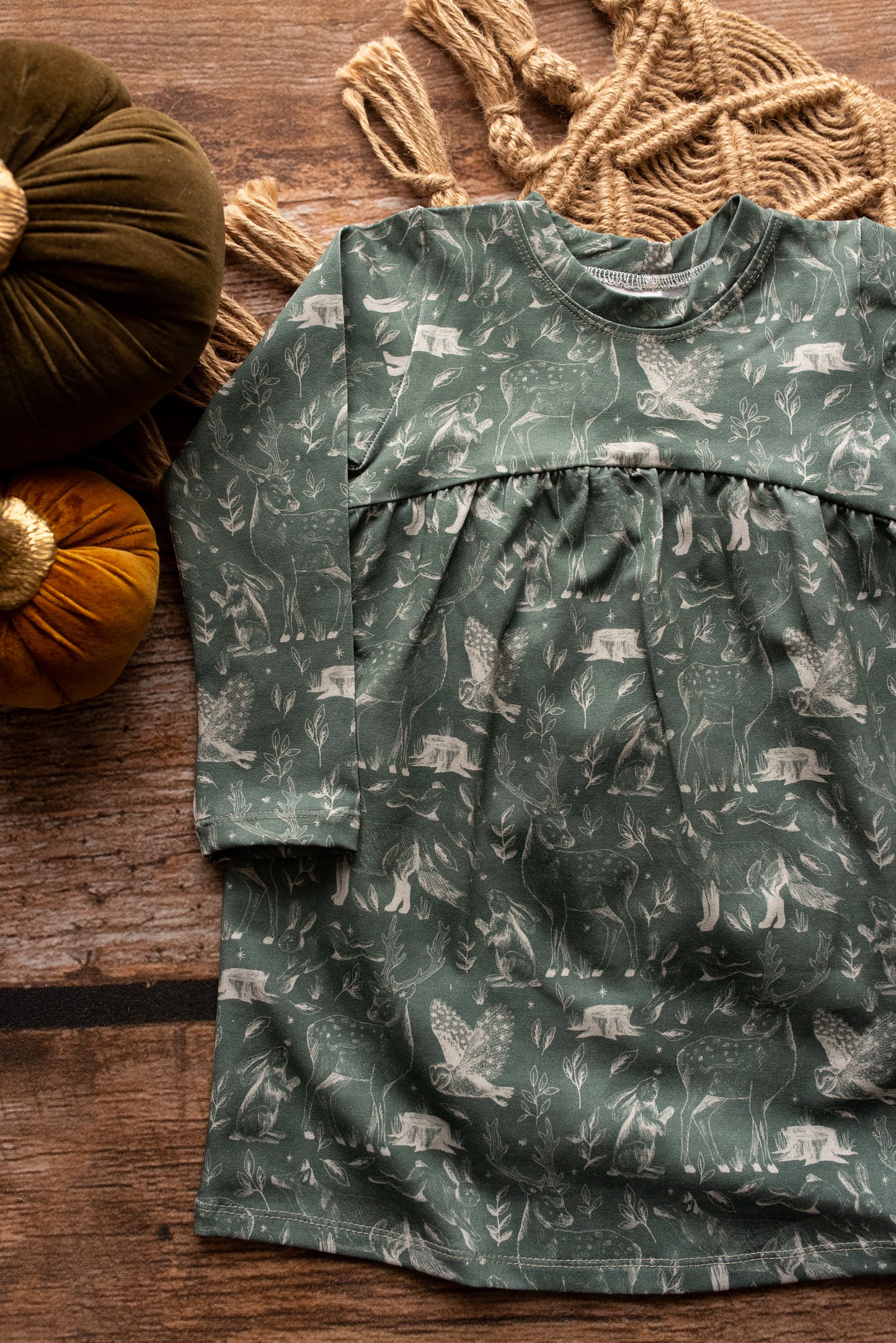 Arboreal Animals Tunic Dress 2-3 Years