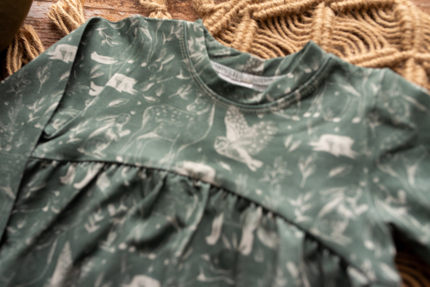 Arboreal Animals Tunic Dress 2-3 Years