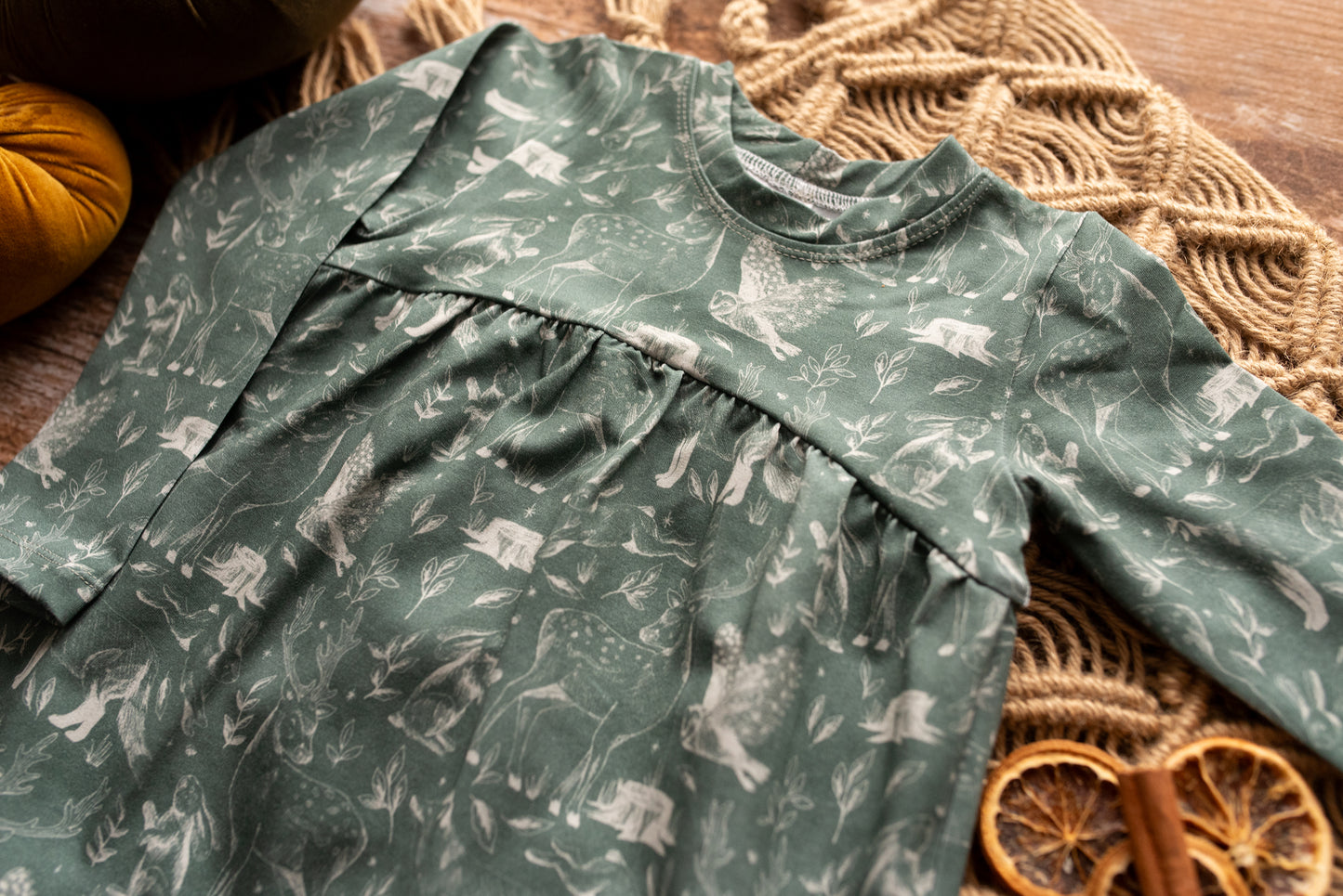 Arboreal Animals Tunic Dress 2-3 Years