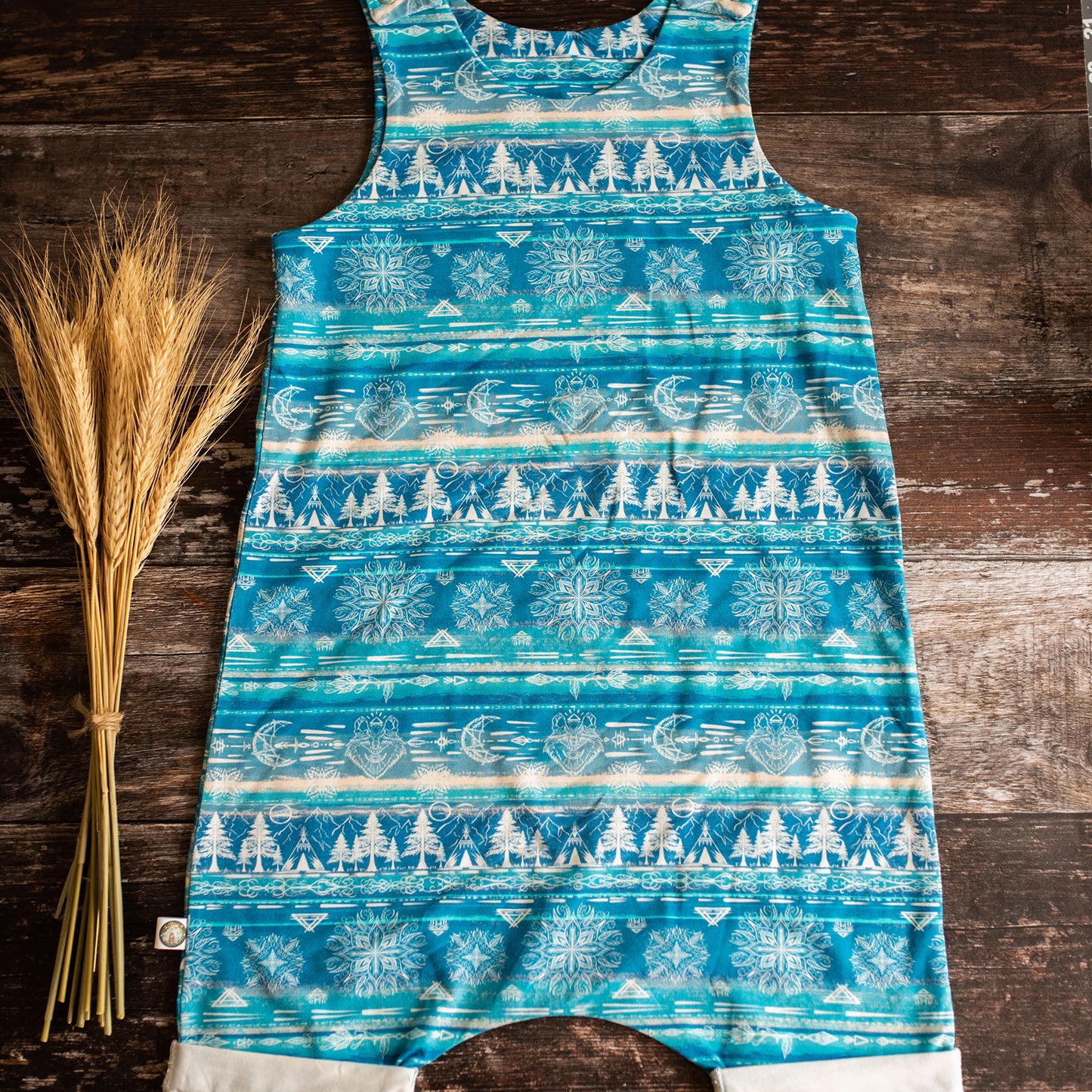 Tribe of Ocean Shortie Overalls 3-4 years