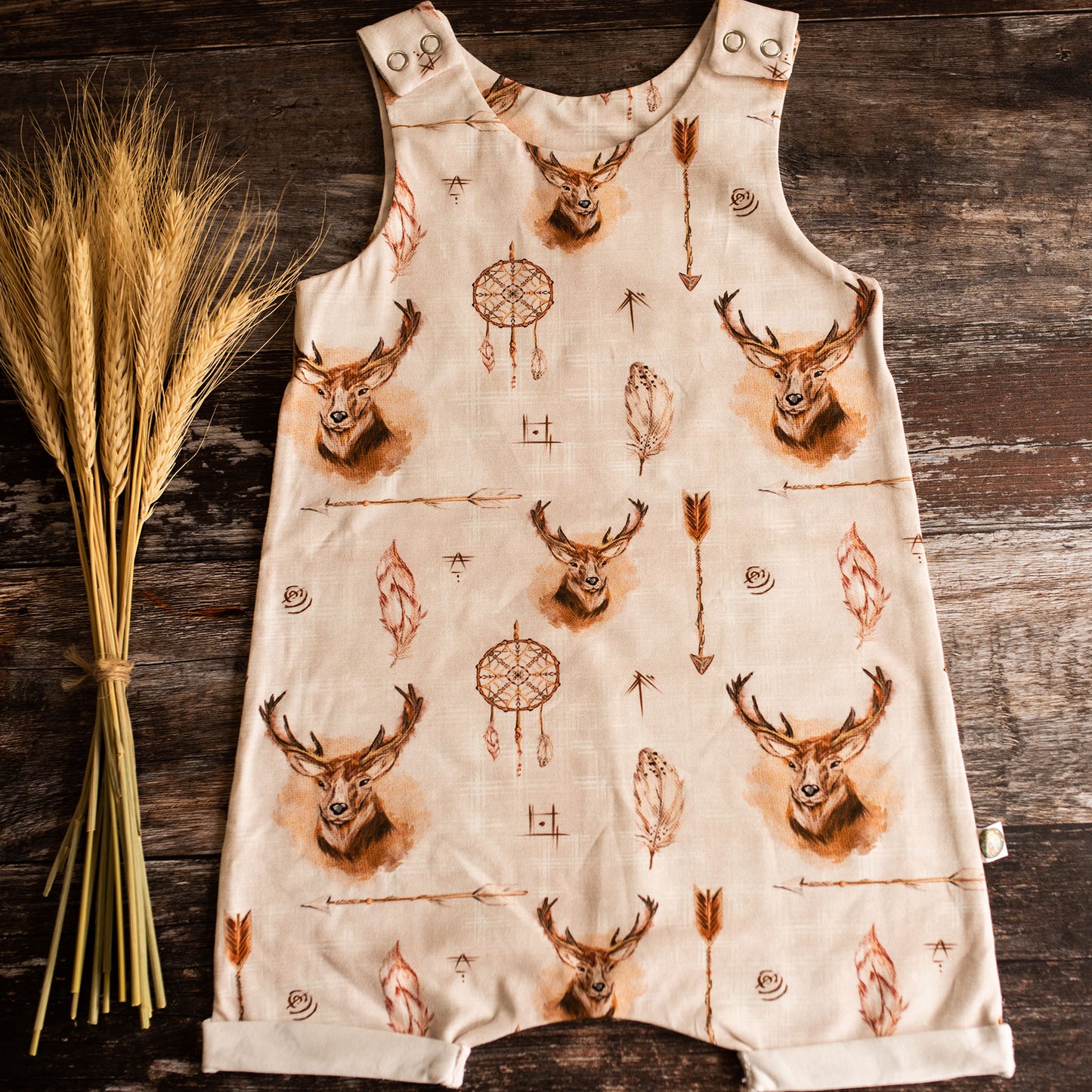 Native Stag Shortie Overalls 9-12 months