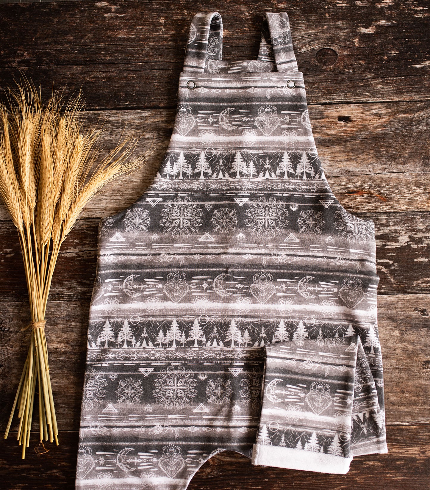 Tribe of Ice Rolled Hem Dungarees 3-4 years