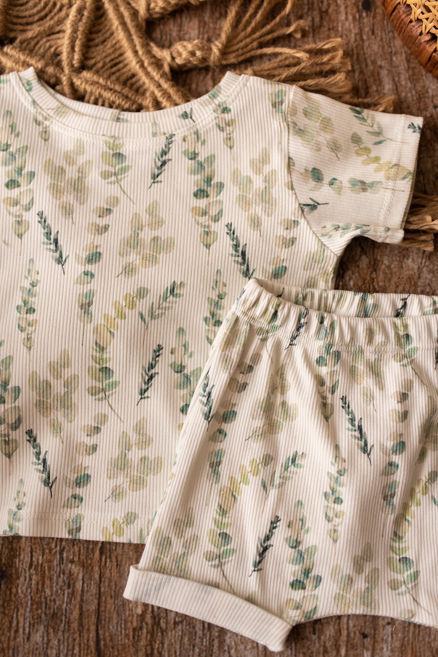 Eucalyptus T-Shirt & Harem Shorts Set