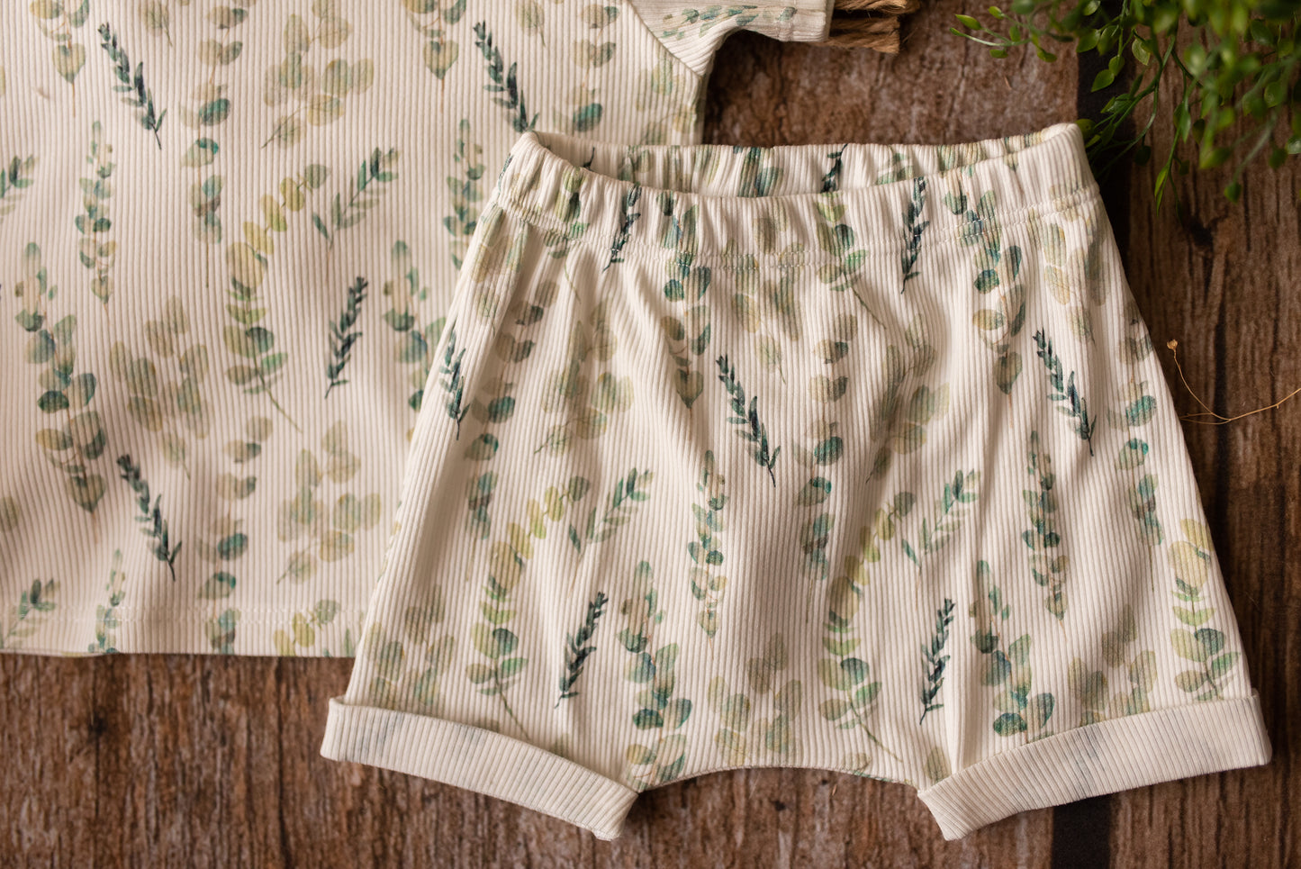 Eucalyptus T-Shirt & Harem Shorts Set