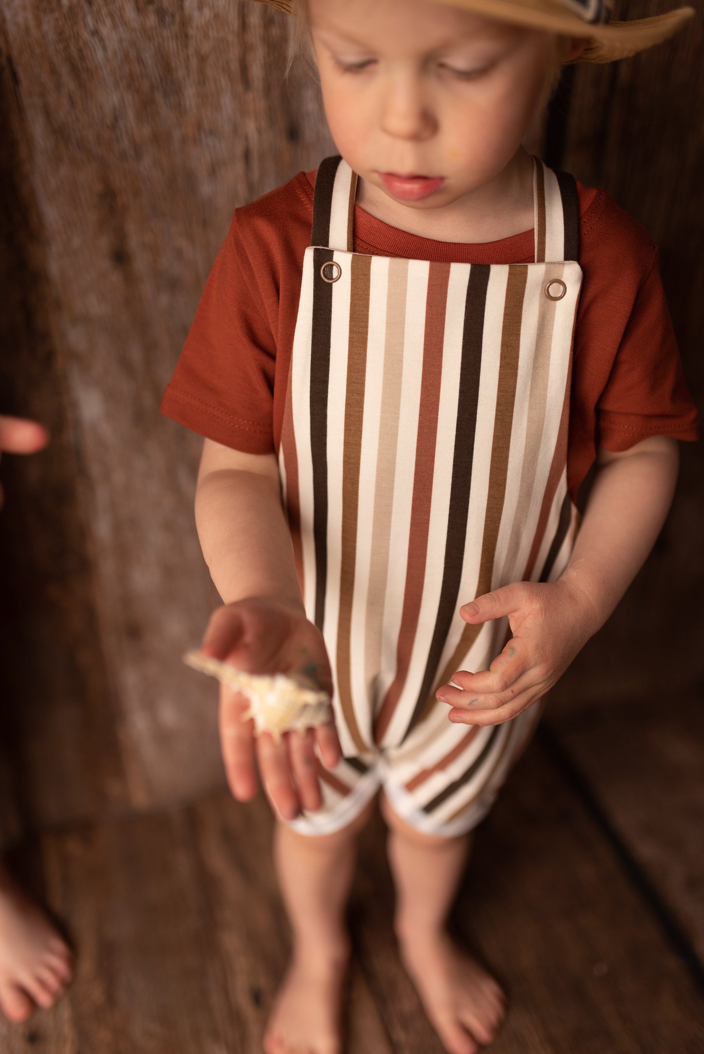 Choc-Ice Organic Jersey Shortie Dungarees