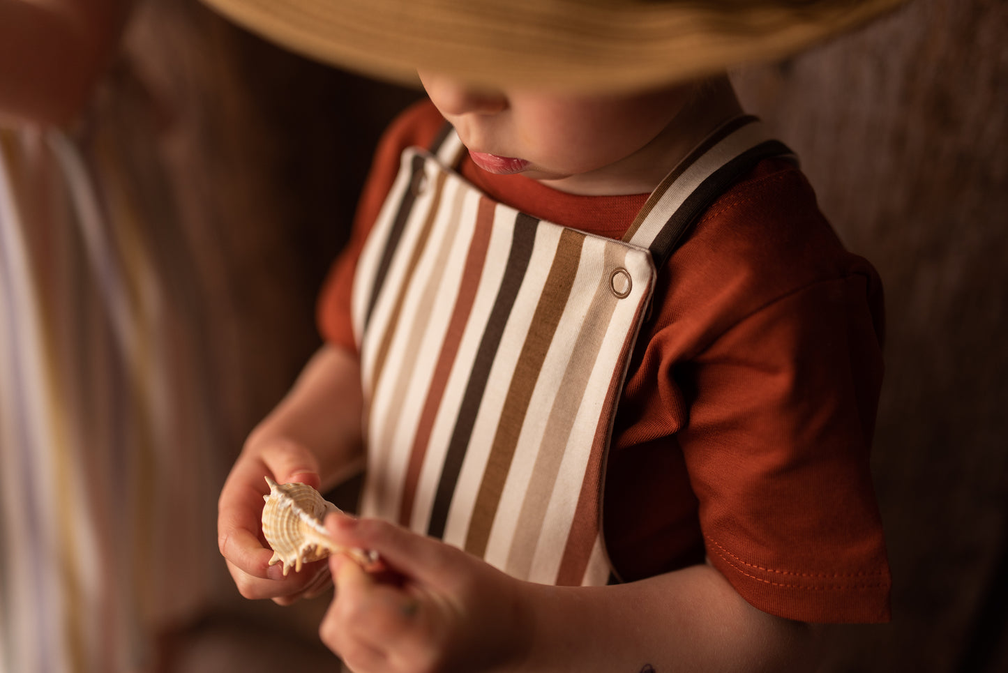 Choc-Ice Organic Jersey Shortie Dungarees