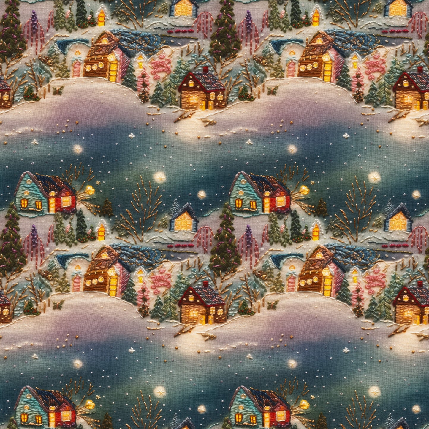 Christmas Village Pinafore Dress 18-24 months