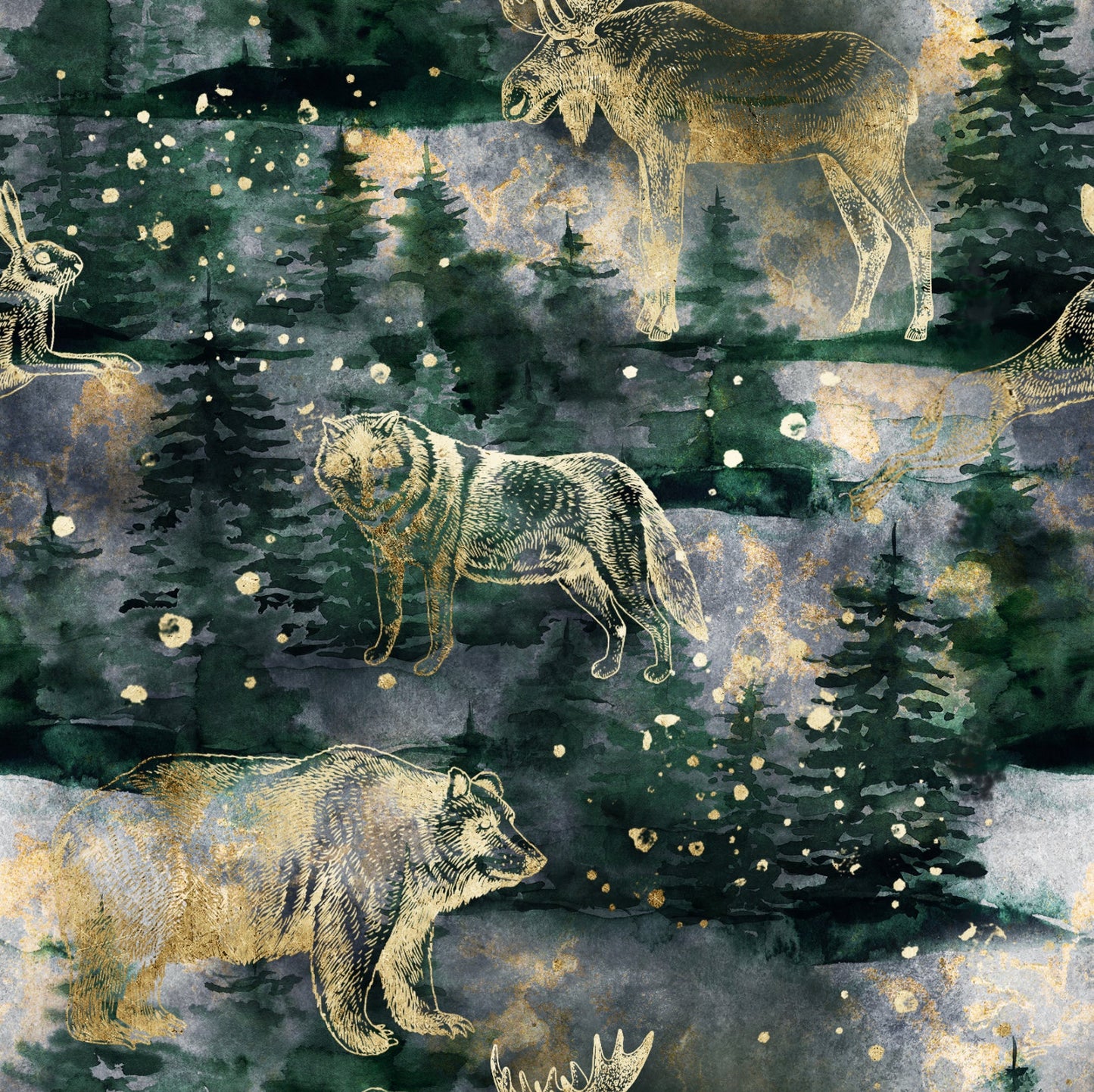 Winter Forest Harem Shorts