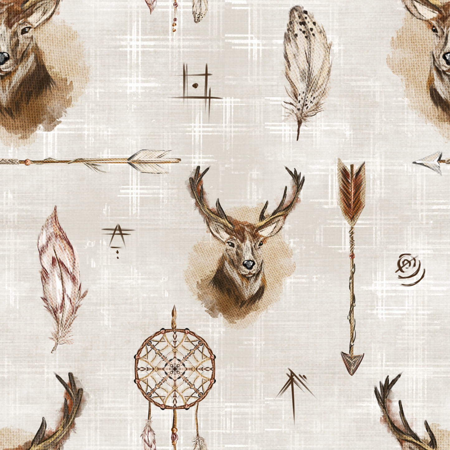 Native Stag Head Bow