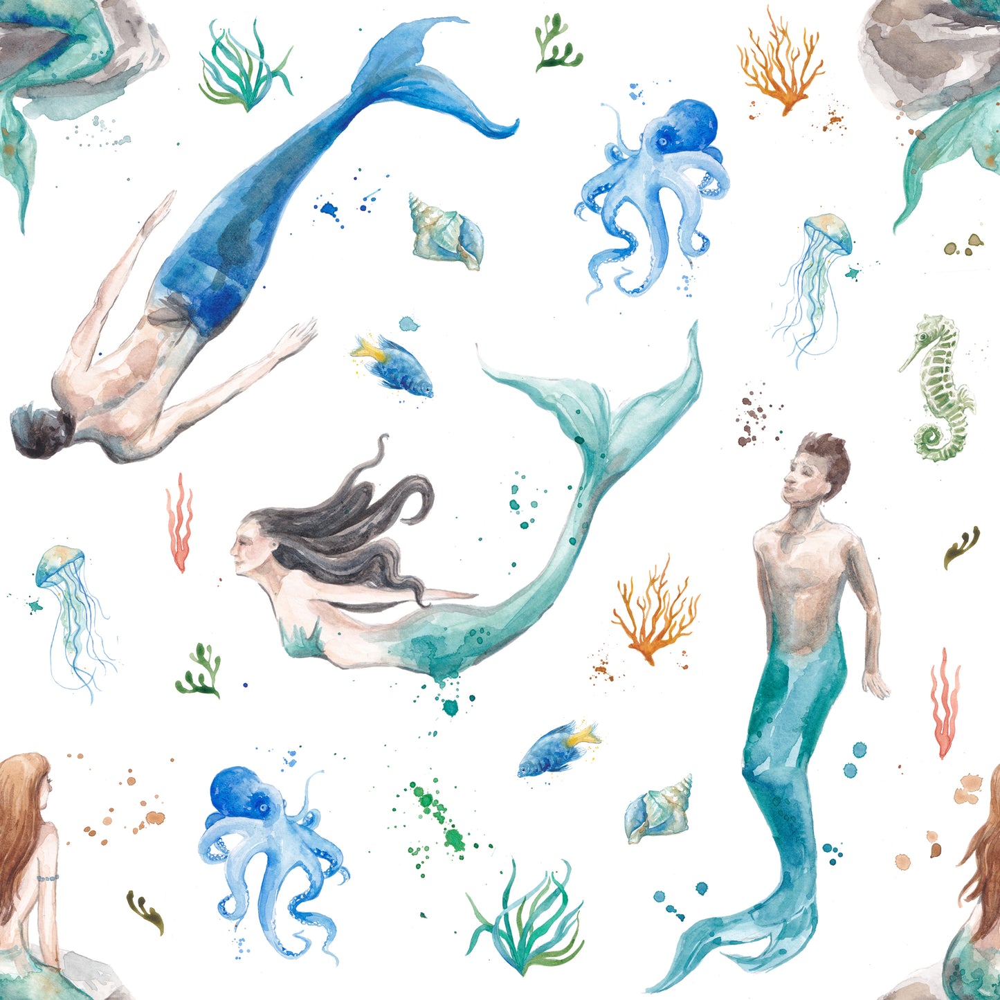Merfolk Cuffed Romper