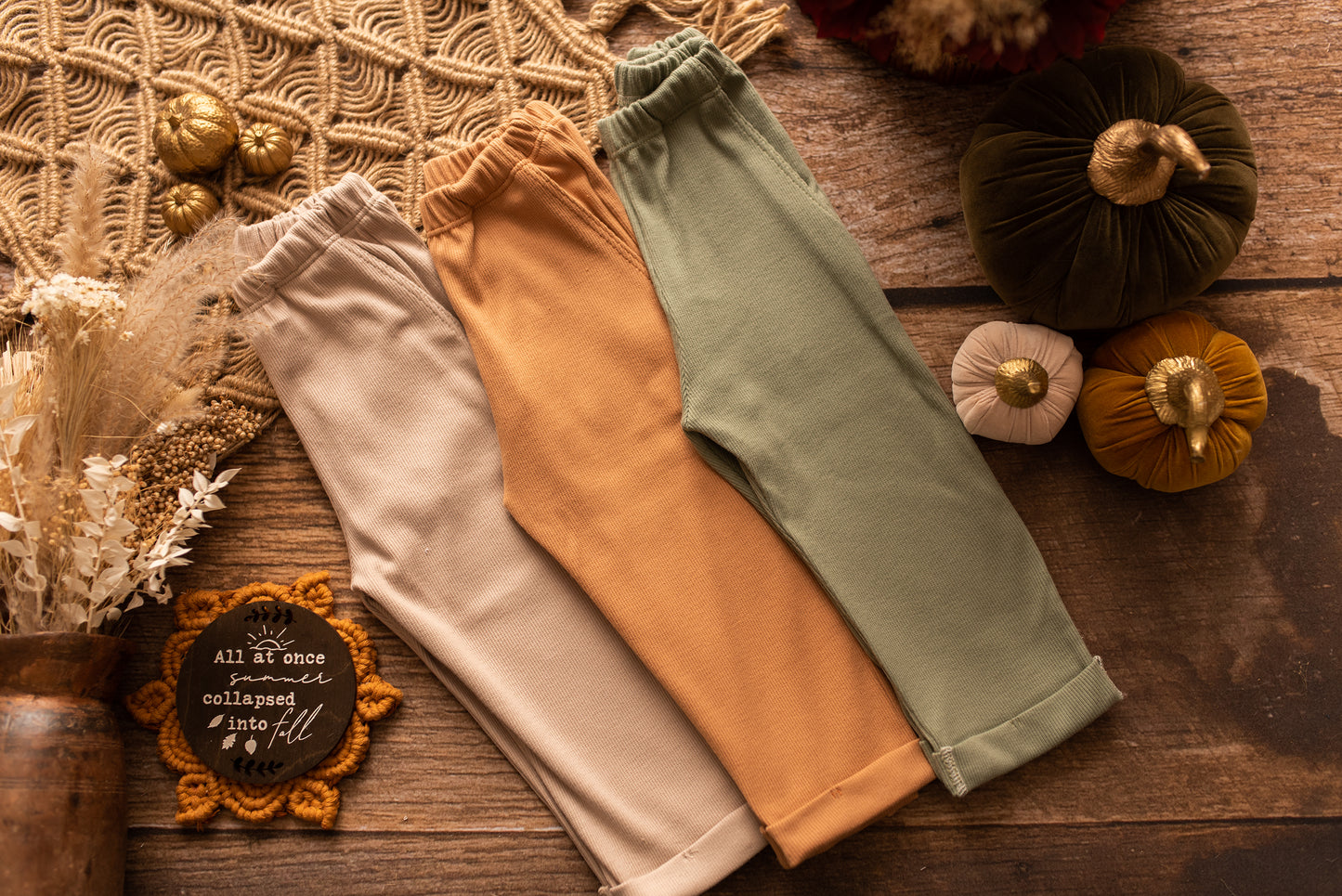 Organic Ribbed Jersey Vintage Trousers 2-3 Years