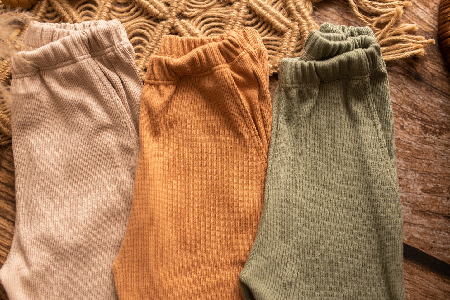 Organic Ribbed Jersey Vintage Trousers 2-3 Years