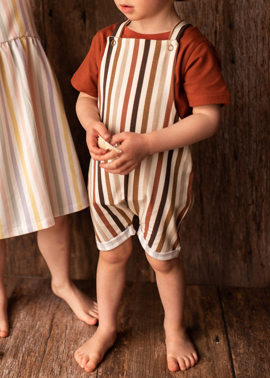 Choc-Ice Jersey Shortie Dungarees