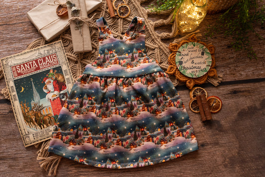 Christmas Village Pinafore Dress 18-24 months