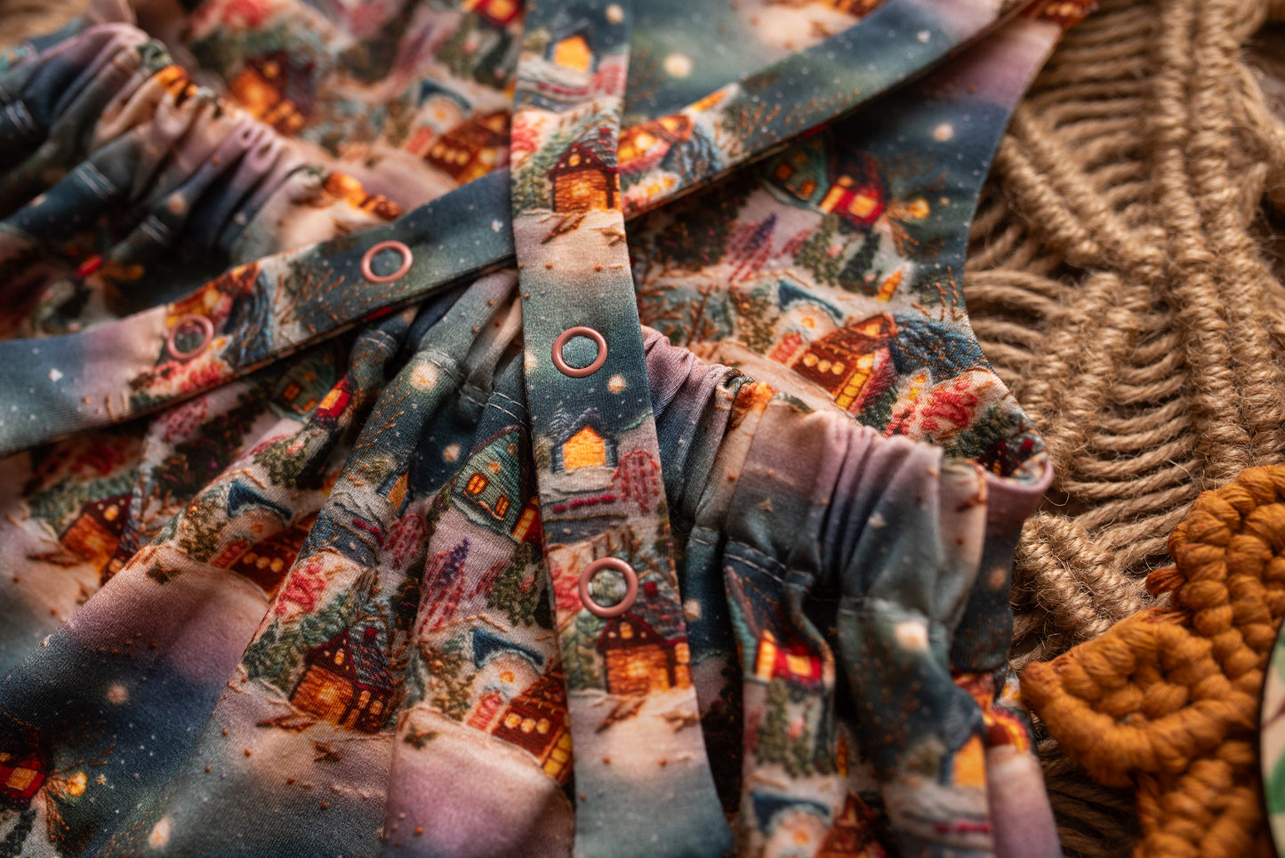 Christmas Village Pinafore Dress 18-24 months