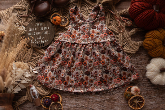 Golden Grasses Pinafore Dress 3-6 months