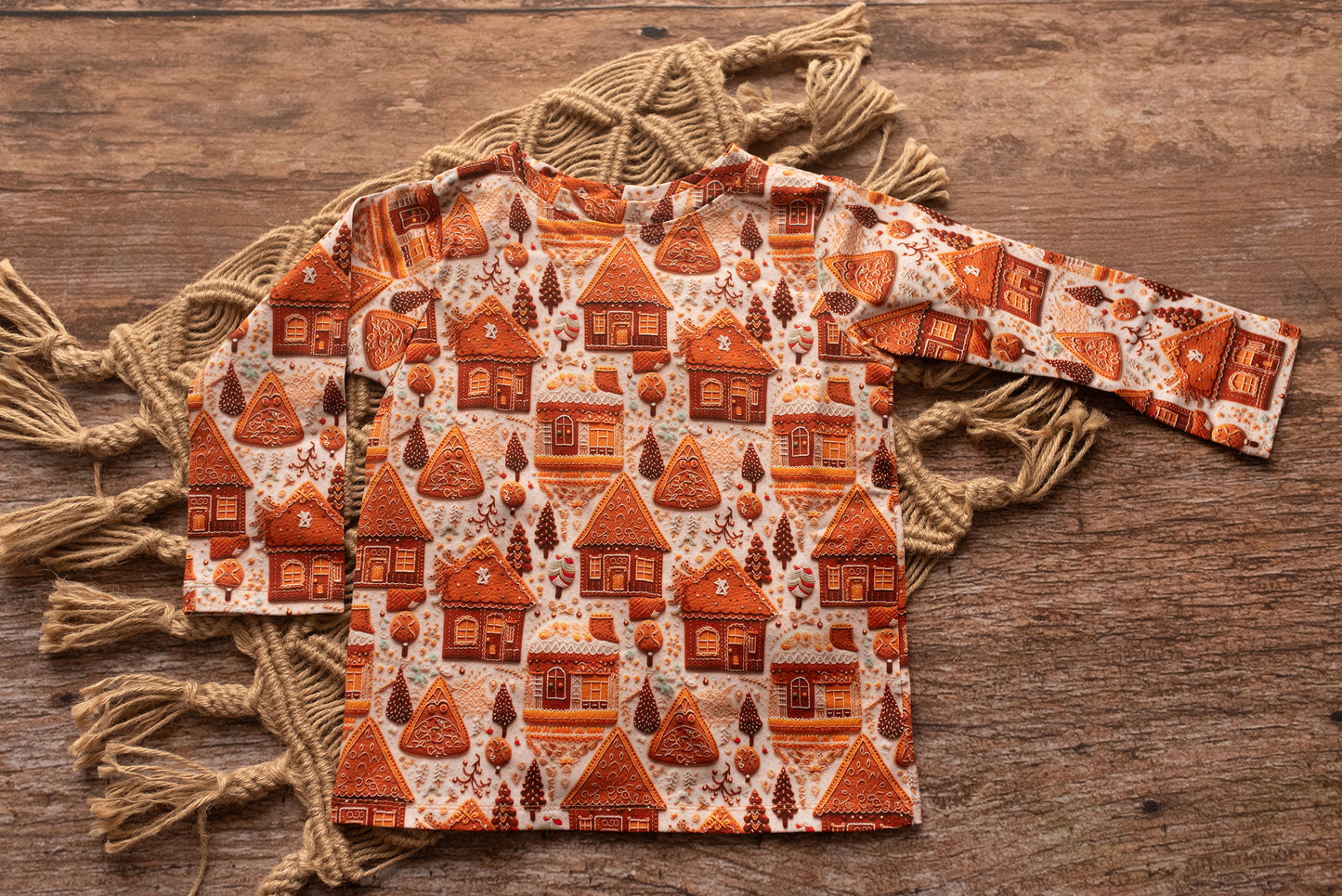 Gingerbread Lane T-Shirt 3-4 Years Long Sleeve