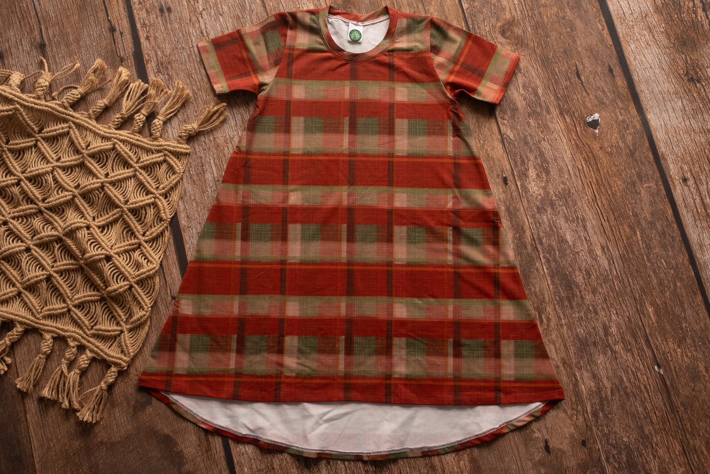 Festive Tartan T-Shirt Dress 10-12 Years