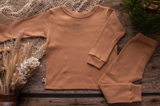 Organic Ribbed Cotton Jersey Long Sleeve T-Shirt - 18-24 months