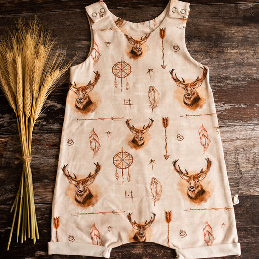 9-12 months Native Stag Shortie Overalls